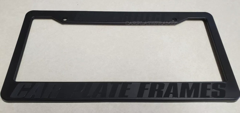 BLACK ON BLACK REFLECTIVE CUSTOM TEXT PERSONALIZED License Plate Frame