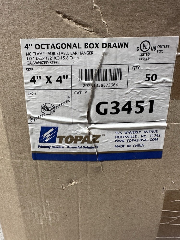 TOPAZ G3451 Octagon Box