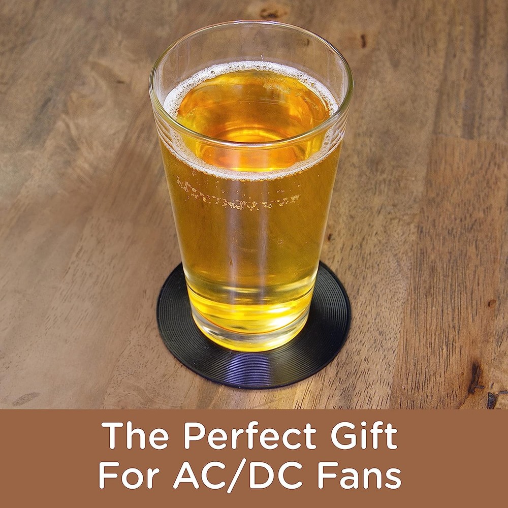 Aquarius AC DC vinyl coasters, Medium, multicolor