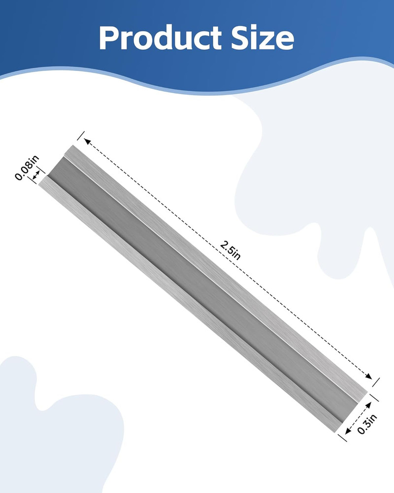 2.5" Carbide Paint Scraper Blades, Double-Edged Reversible Replacement Tungsten