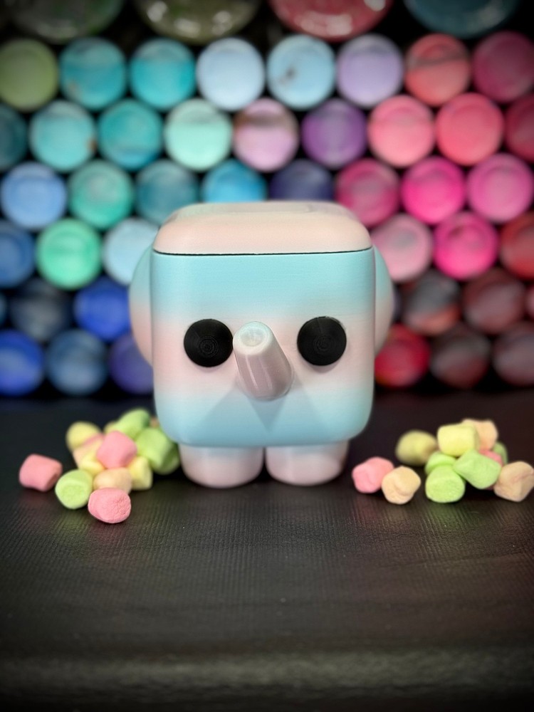 {Unpainted} Marshmallow-phant Box - Cute Elephant Container