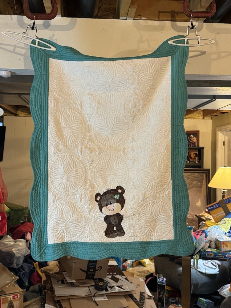 Quilted Bear Baby Blanket 36”x 45”