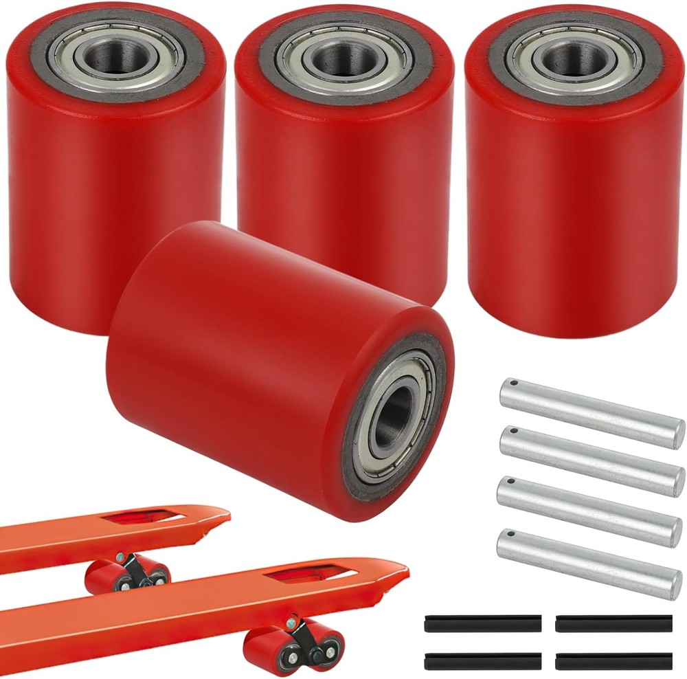 Homaisson 2 Pair Pallet Jack Load Wheels 3x3.75 Inch