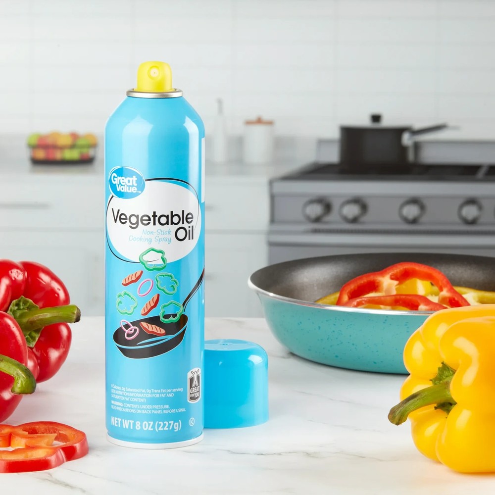 Great Value Vegetable Cooking Spray, 8 oz (Pack 6)
