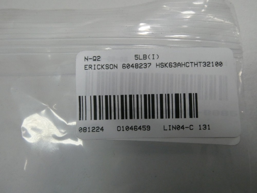Erickson 6048237 HSK63AHCTHT32100 Tool Holder