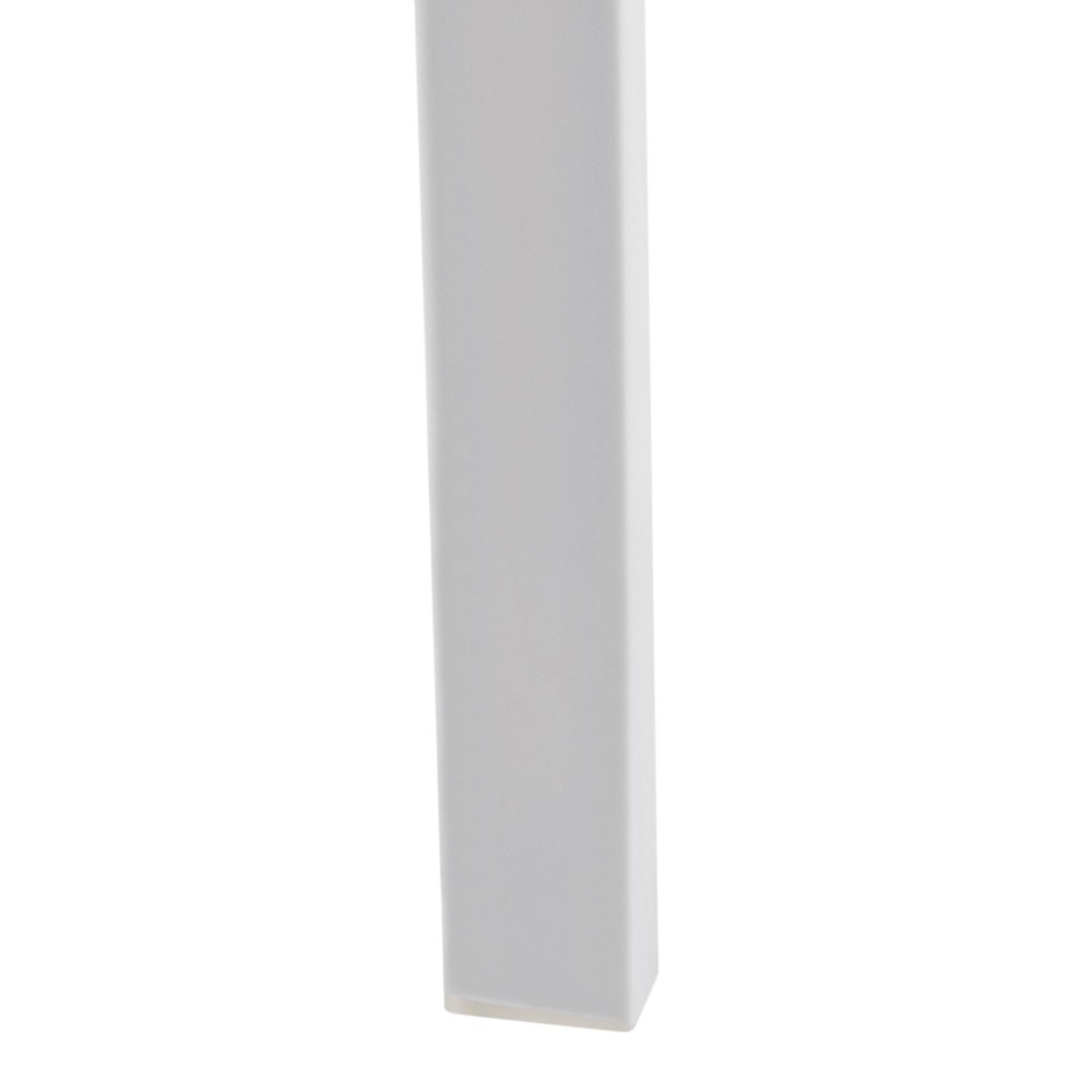 Set of 5 Portable Plastic Stack Stools Backless Classroom Seating Chair White