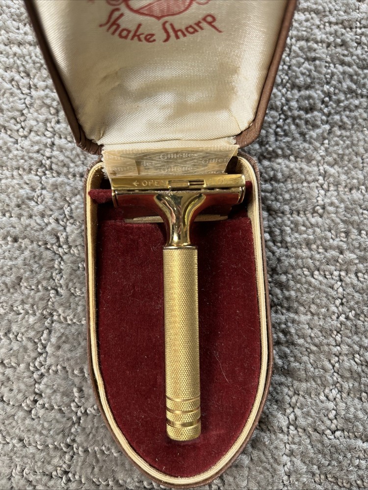 Gold Shake Sharp Razor In Original Box 1940’s Collectable