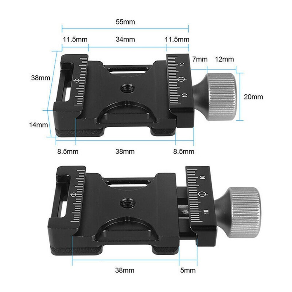 Adjustable Quick Release Clamp Camera Tripod Mount Base For Arca Swiss Plate B