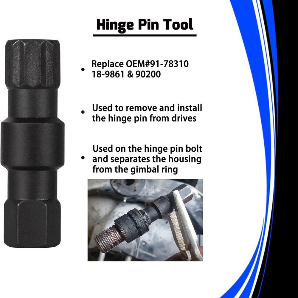 Shift Cable Tool Socket & Hinge Pin Tool for Mercruiser Alpha 1 Gen I Gen II