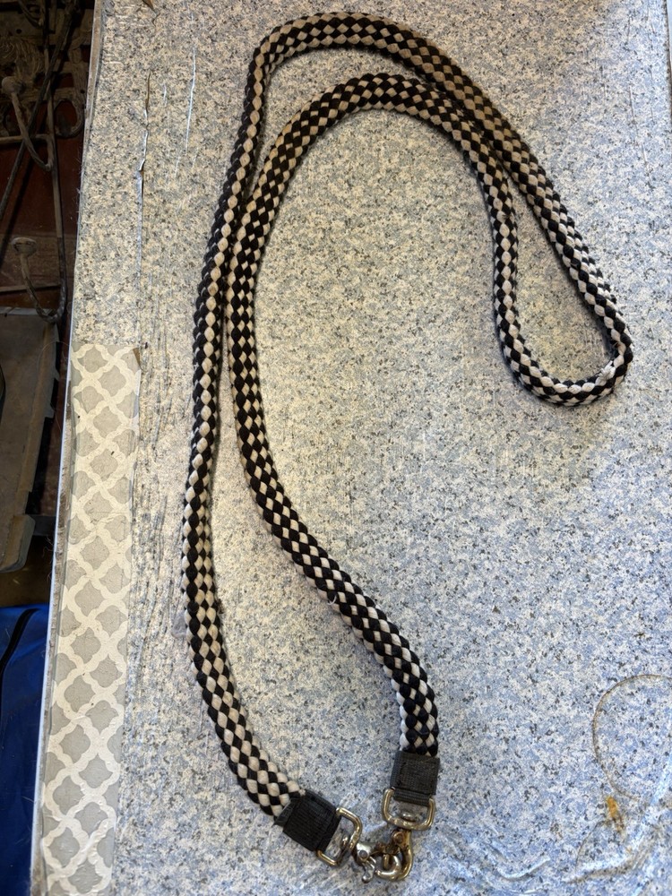 Barrel Reins - Black And White Checkers