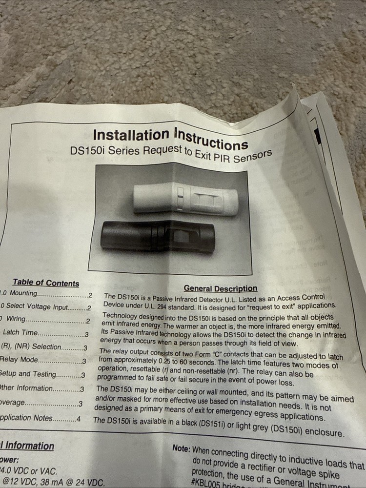 NEW Detection Systems Request To Exit PIR Motion Detector DS150i