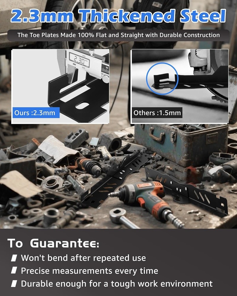 Heavy Duty Wheel Alignment Tool Kit, Toe Alignment Tool with Thickened Plates