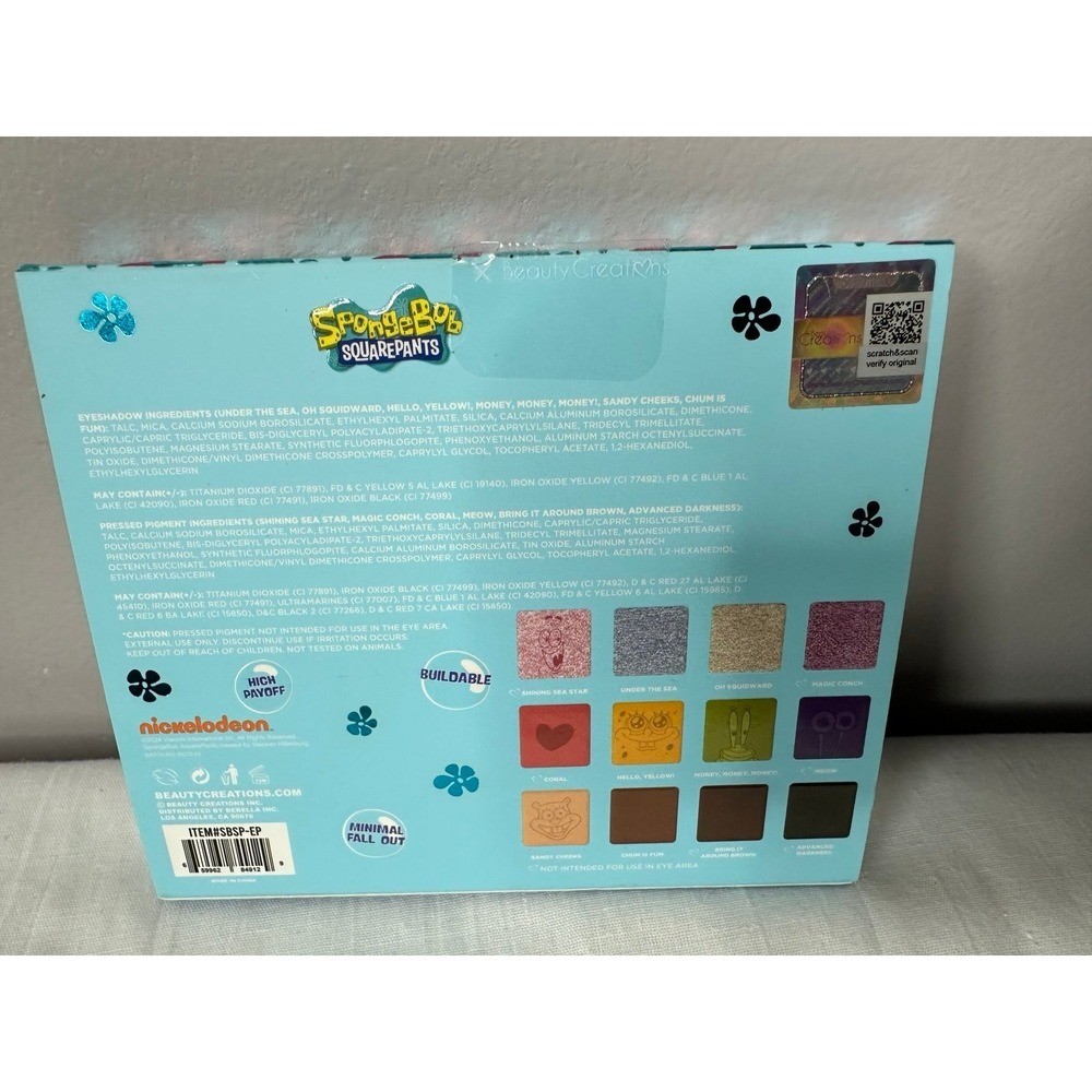Sponge Bob Makeup Palette RARE NEW