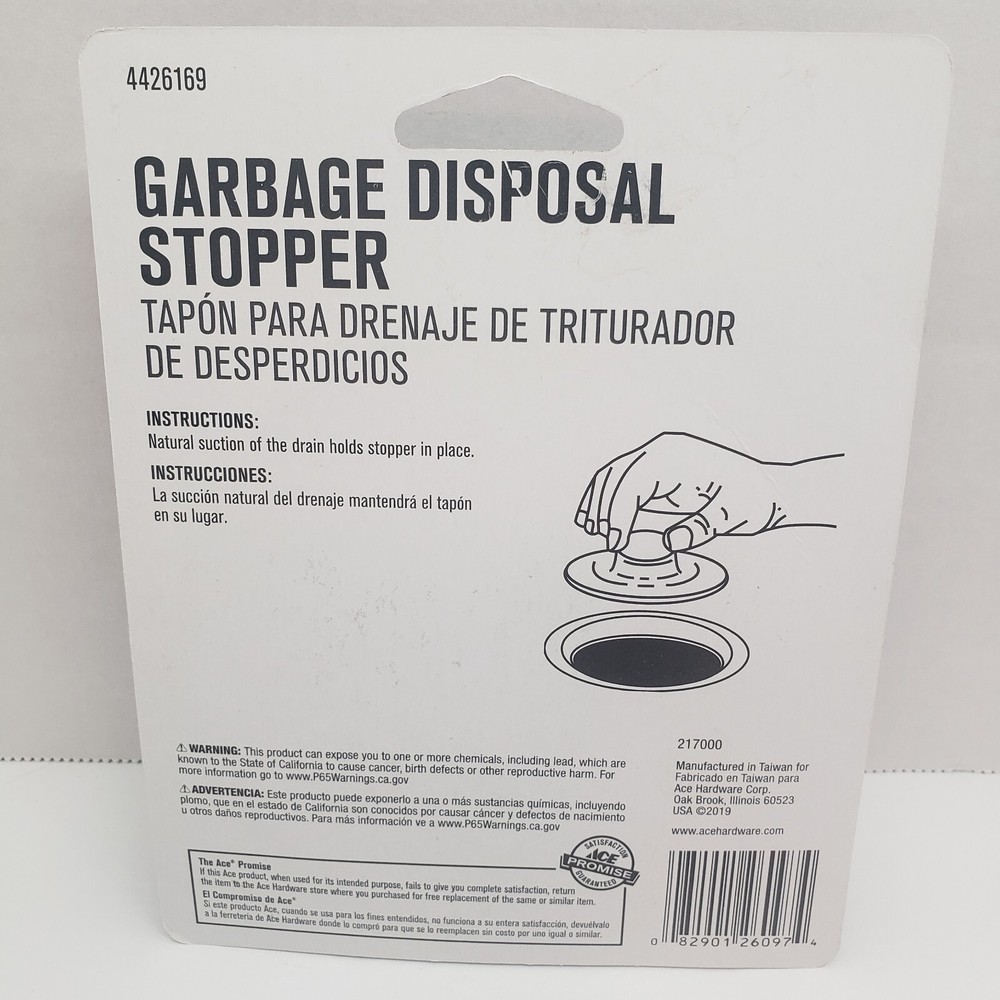 ACE Garbage Disposal Stopper 3" #4426169