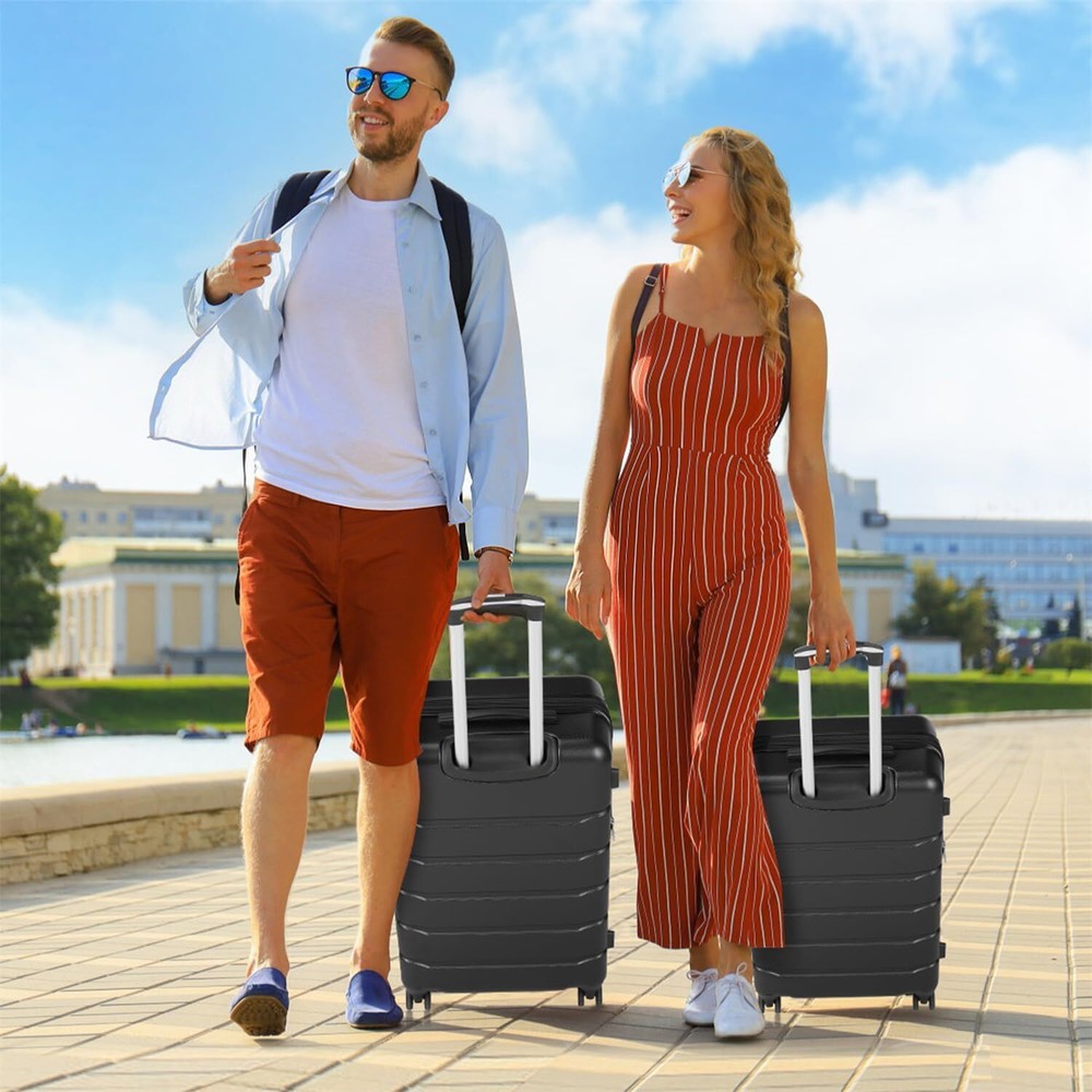 Carry-On Luggage Hard Shell Rolling Suitcase Expandable Lightweight TSA Lock