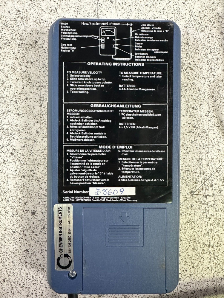 Airflow TA2 Anemometer/Thermometer