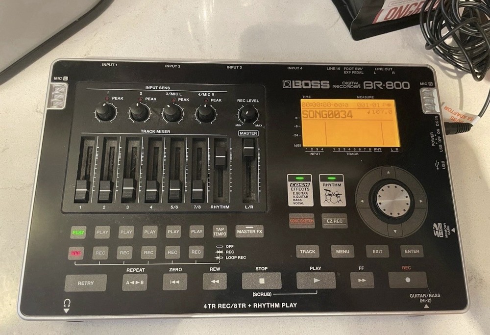 Boss BR-800 Digital Multitrack Recorder BR800 & Original Boss PSA Power Adapter