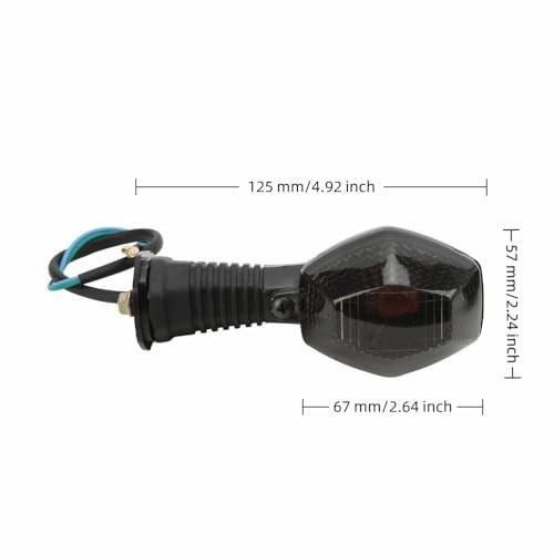 2Pcs Motorcycle Turn Signal Light Direct Fit Front Position Replacement Black