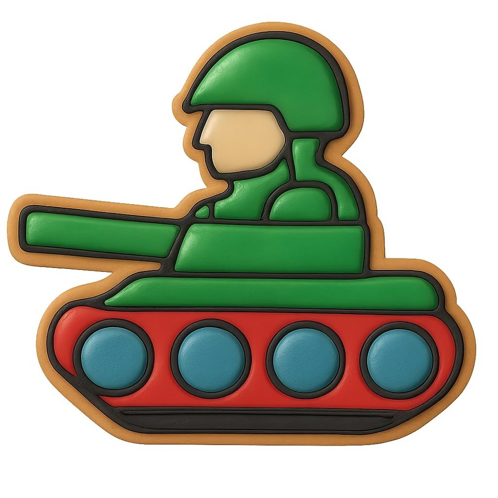 Tank Commander Cookie Cutter - 4x3" Creative Baking Fun