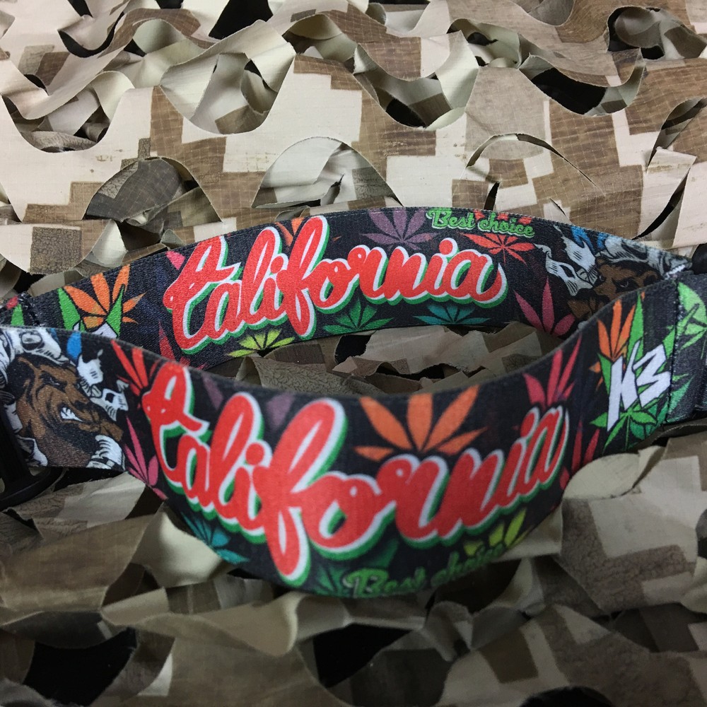 NEW KM Paintball Universal Mask Goggle Strap - CA Pot Bear