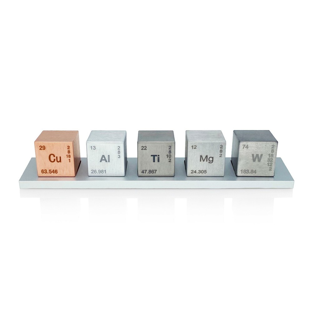 Element 1" Cube Set (Tungsten Alloy, Copper, Titanium, Aluminum, Magnesium)