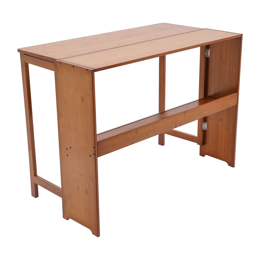 Foldable Bamboo Desk – Space-Saving Home Office Writing Workstation