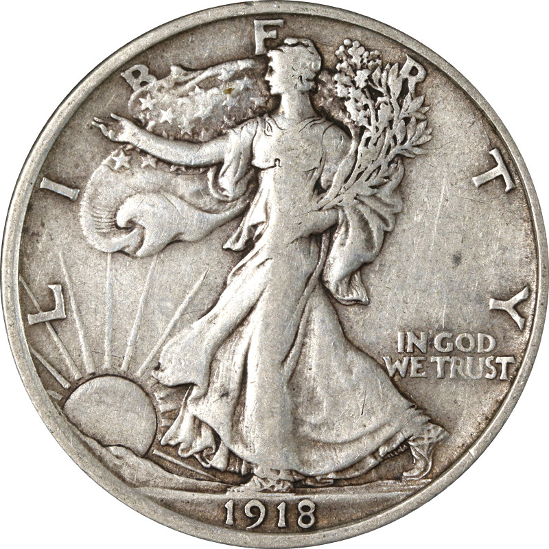 1918-D Walking Liberty Half  -Superb