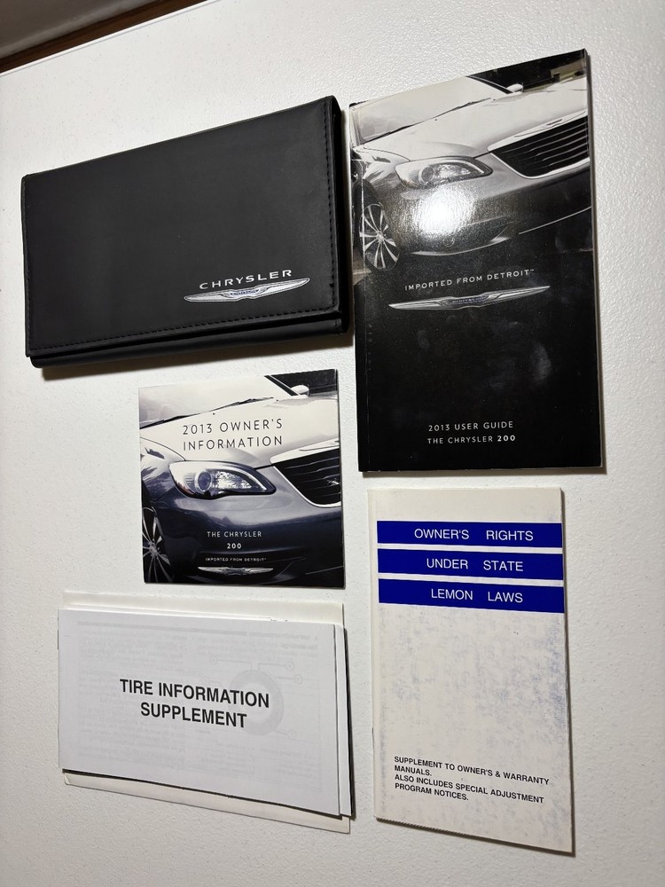 2013 Chrysler 200 User Guide OEM Set