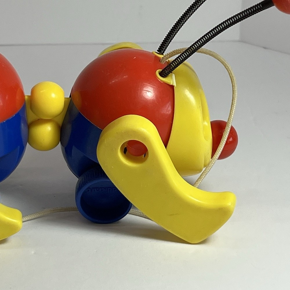 Vintage Kiddicraft Caterpillar Pull Toy Clatterpillar Pull Along Rare HTF