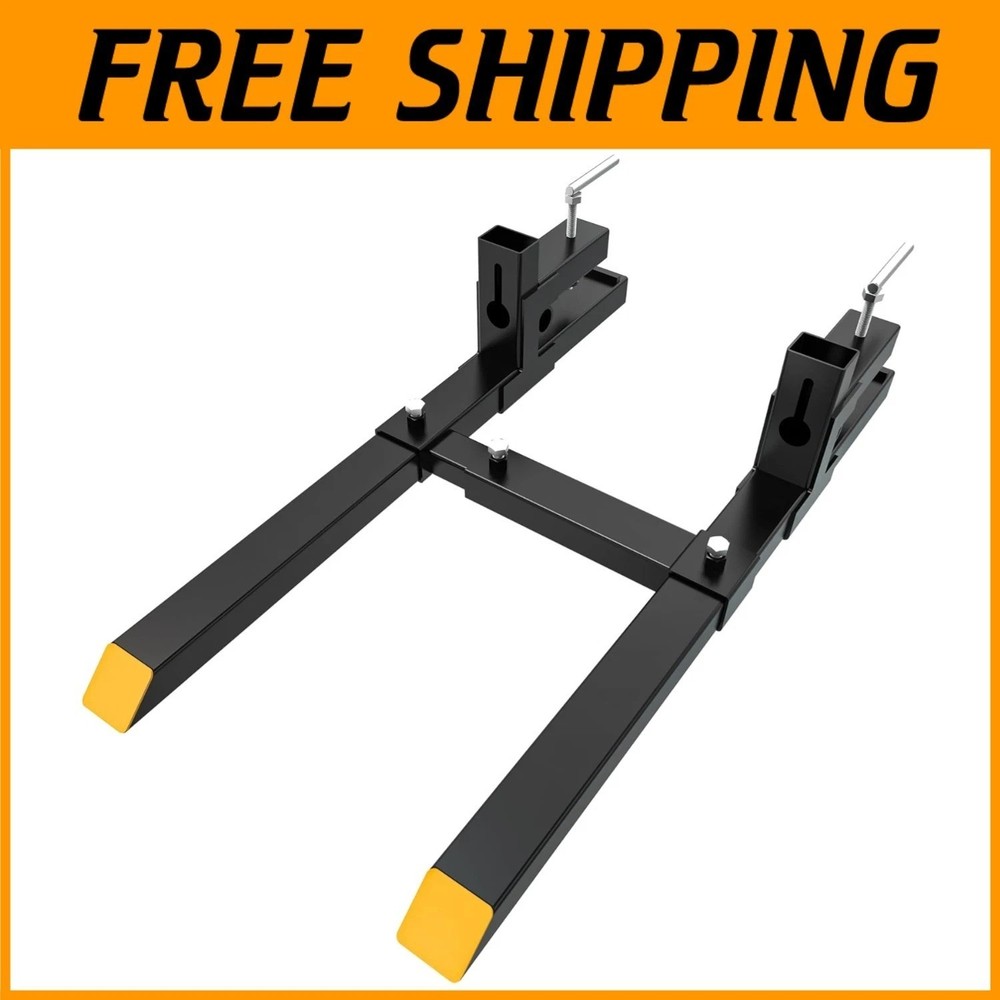Clamp on Forks for Tractor Attachments - 2000lbs Capacity