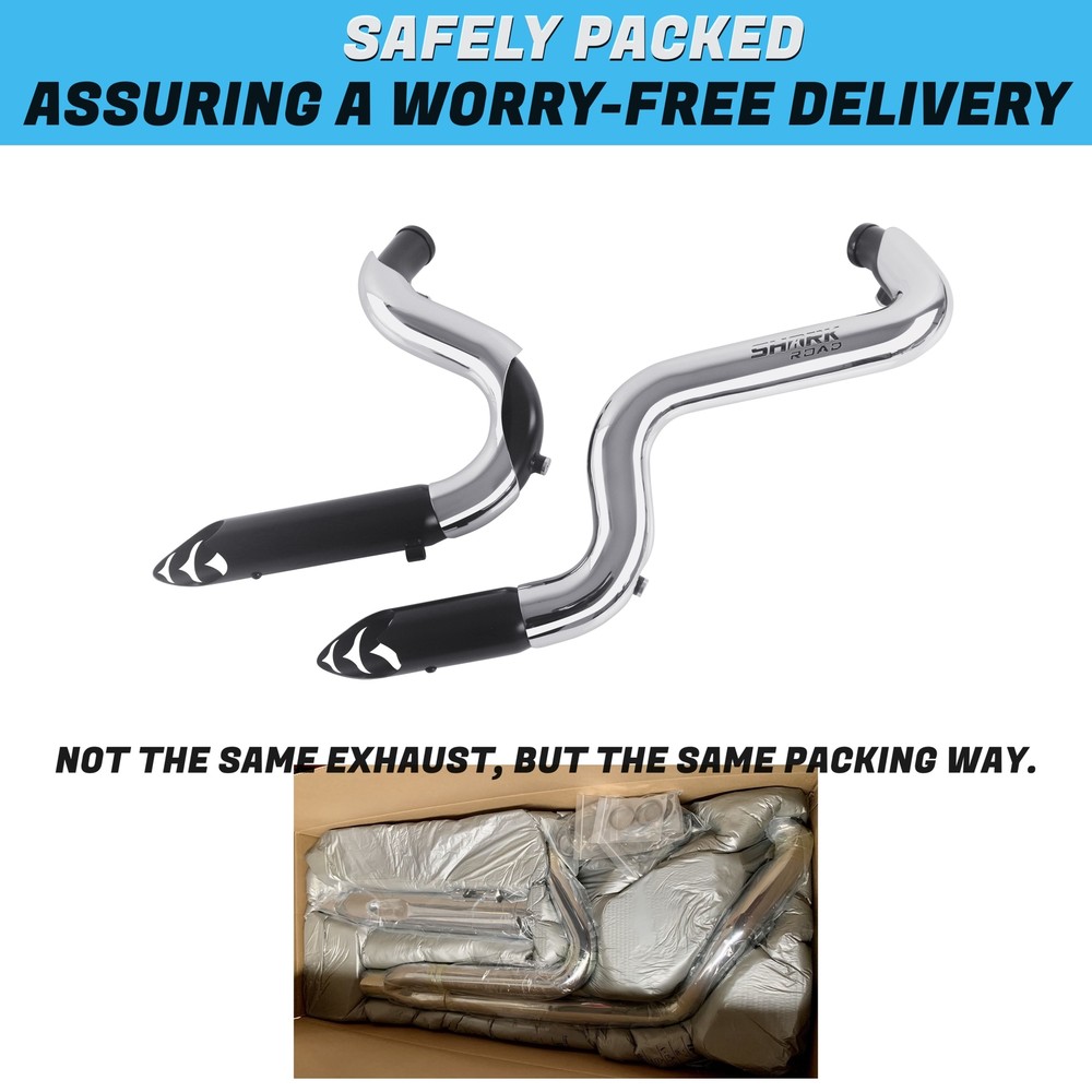 SHARKROAD Exhaust For Harley1984-2016 Forward-control Touring, 1984-2017 Softail