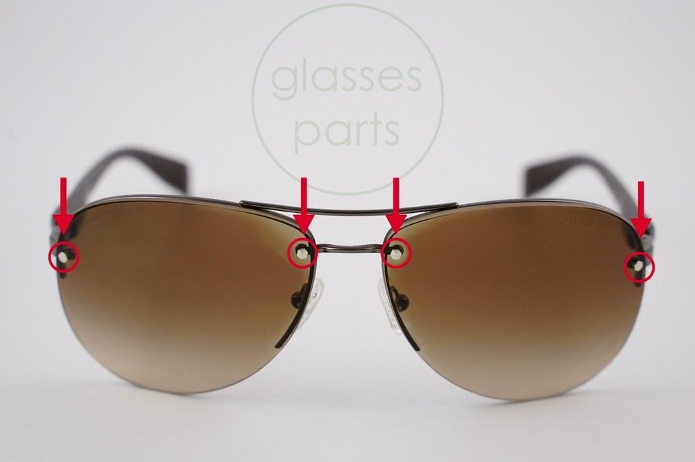 Replacement Kit "Lenses Screws" + Gaskets for Prada Sunglasses 14 Piece Set Tool