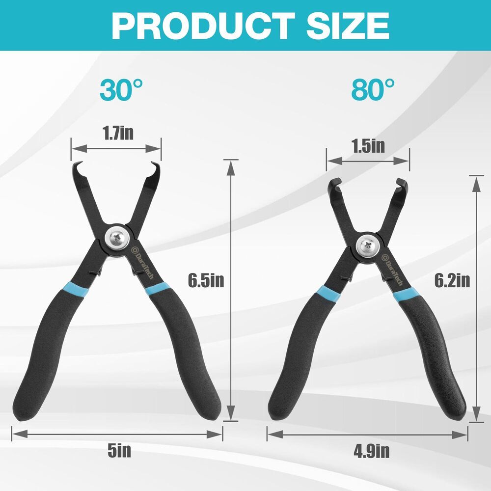 DURATECH 2-Piece Push Pin Pliers Set Auto Clip Removal Tool Kit for Removing