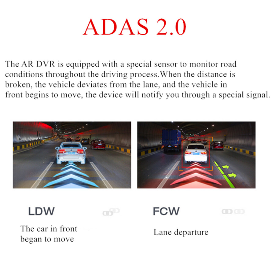 1080P DVR Video Recorder Dash Cam ADAS Night Vision For Car Android Navigation