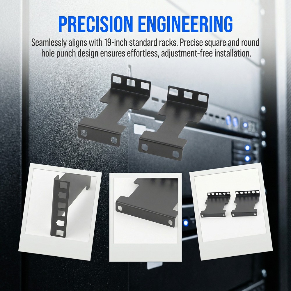 1U/2U Server Rack Depth Extender Recessed Rack Mount Adapter Kit