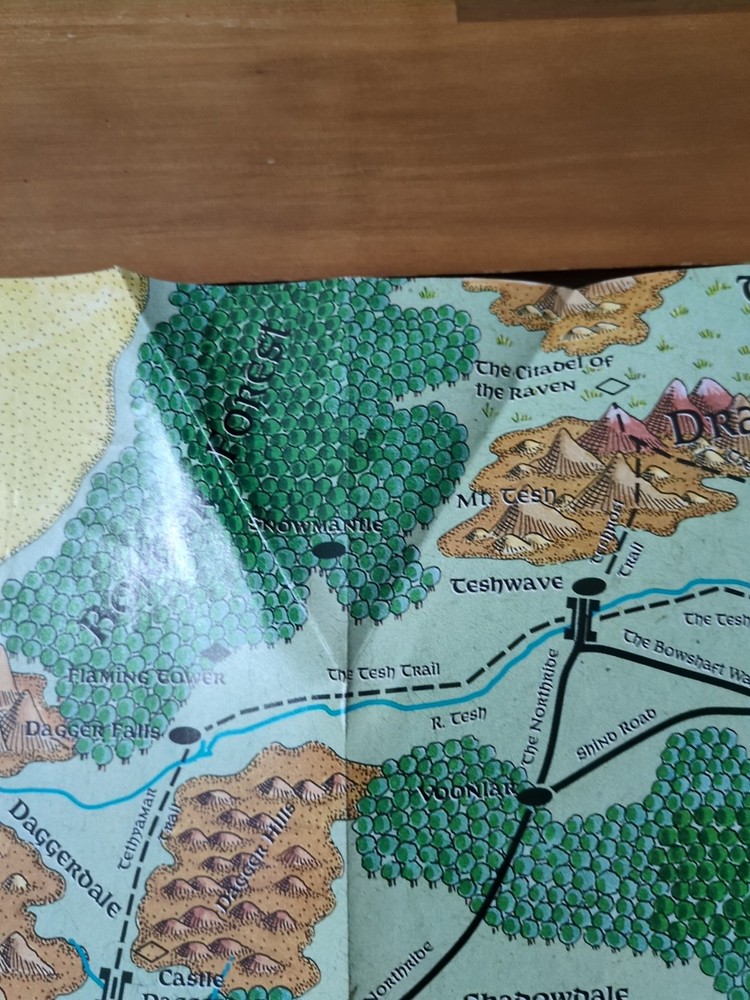 TSR 1993 Forgotten Realms Dungeons And Dragons Campaign Setting Map