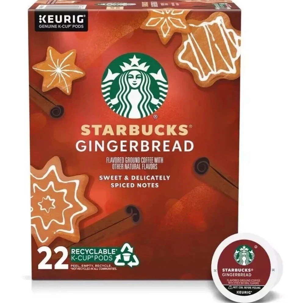Starbucks  K-Cup Gingerbread 22 K Cups 06/25 Date
