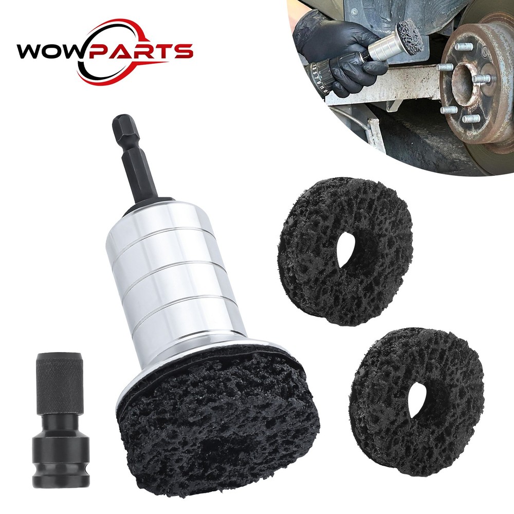 Brake Disc Hub Rust Resurfacing Remover Kit Wheel Stud Cleaner Grinding Tool Set