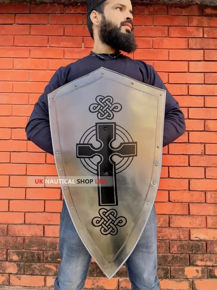 Medieval Templar Armor Shield Crusader Cross Shield Warrior Cosplay Shield