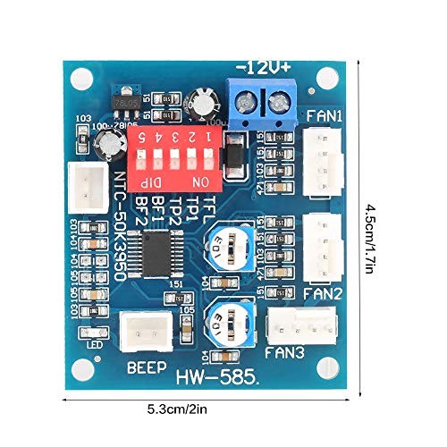 DC 12V Speed Controller Module, PWM Fan Speed Controller Module Four Wire PC