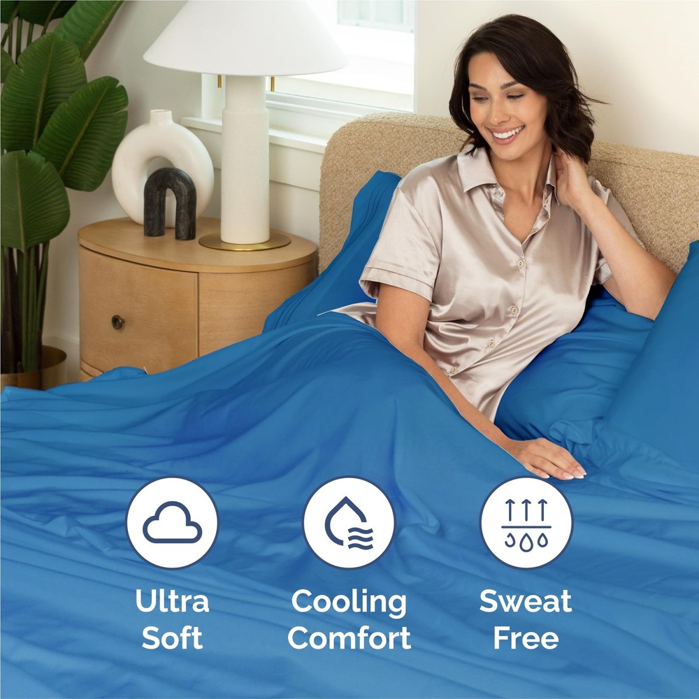 King Size 4 Piece Sheet Set - Comfy Breathable Cooling Bed Sheets Set - Hote...