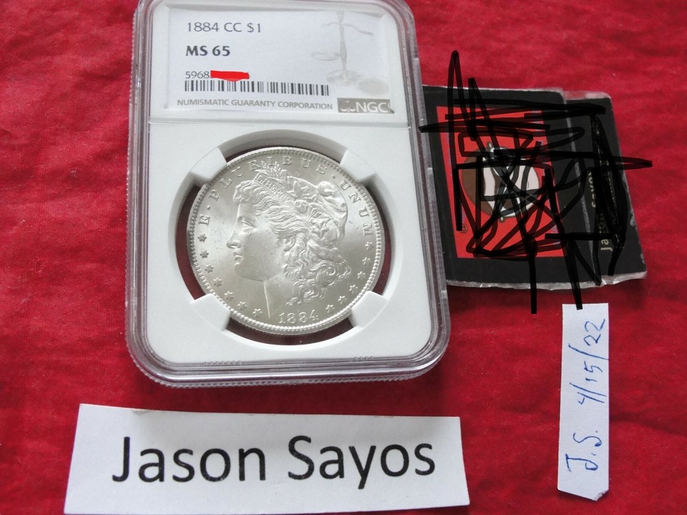 1884-CC Morgan Silver Dollar MS65 NGC