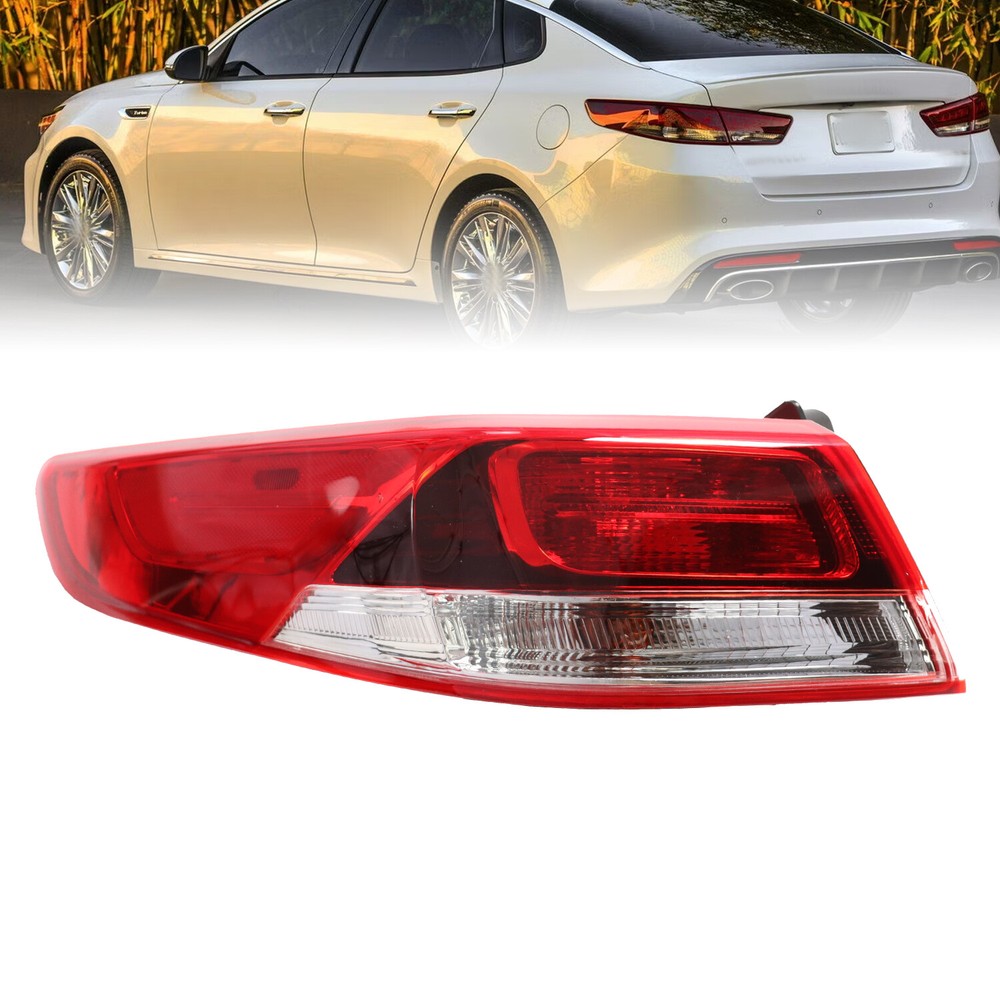Halogen Driver Side Red Len Outer Tail Light Lamp Left For 2016-2020 Kia Optima