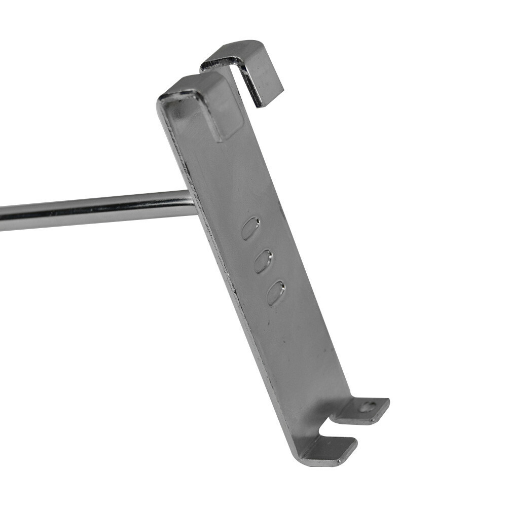 Wire Metal Hanger Retail Long Gridwall Hooks Grid Panel Display 50 PC Chrome 4"