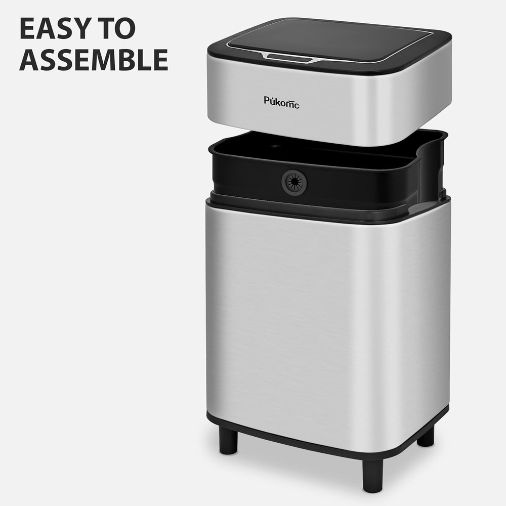 Stainless Steel Motion Sensor Automatic Touchless Trash Can 2.7 Gal
