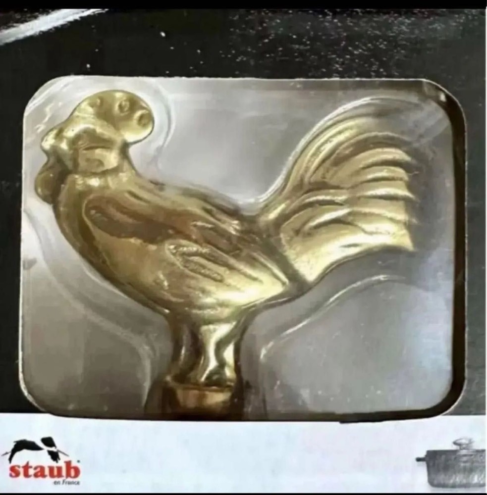 Staub Animal Knob Chicken Design Cast Iron Lid Handle Replacement Accessory