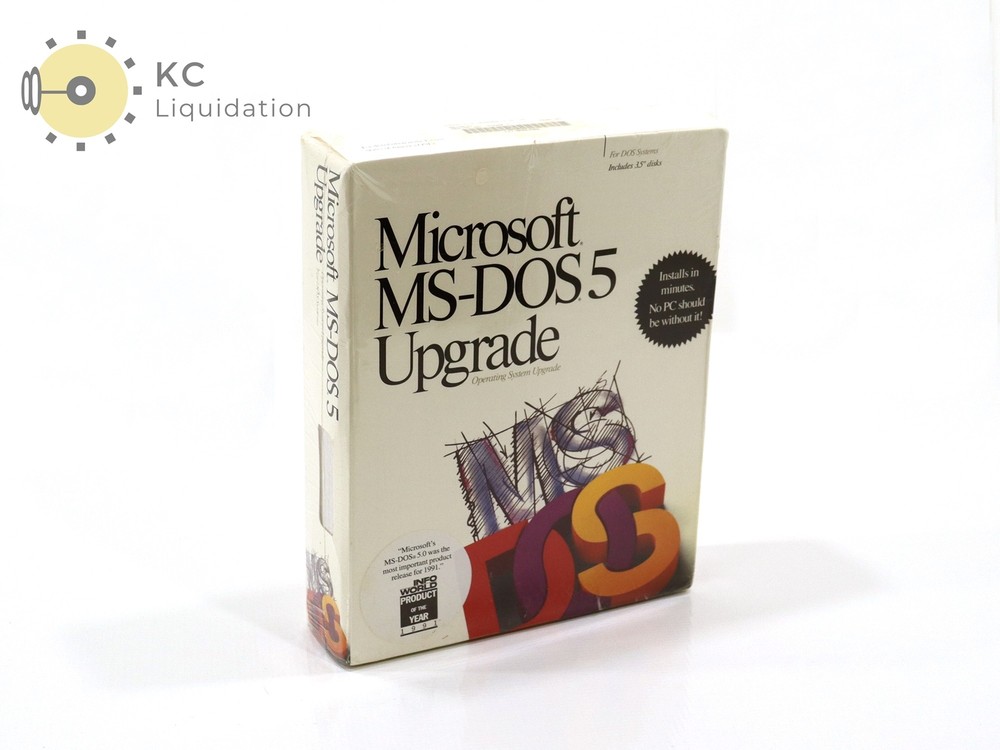 Microsoft MS-DOS 5.0 Upgrade Includes 3.5" Disks - New Sealed