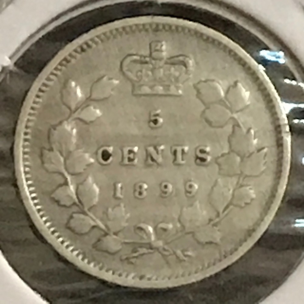 Canada 5 Cents KM 12 VF 1899