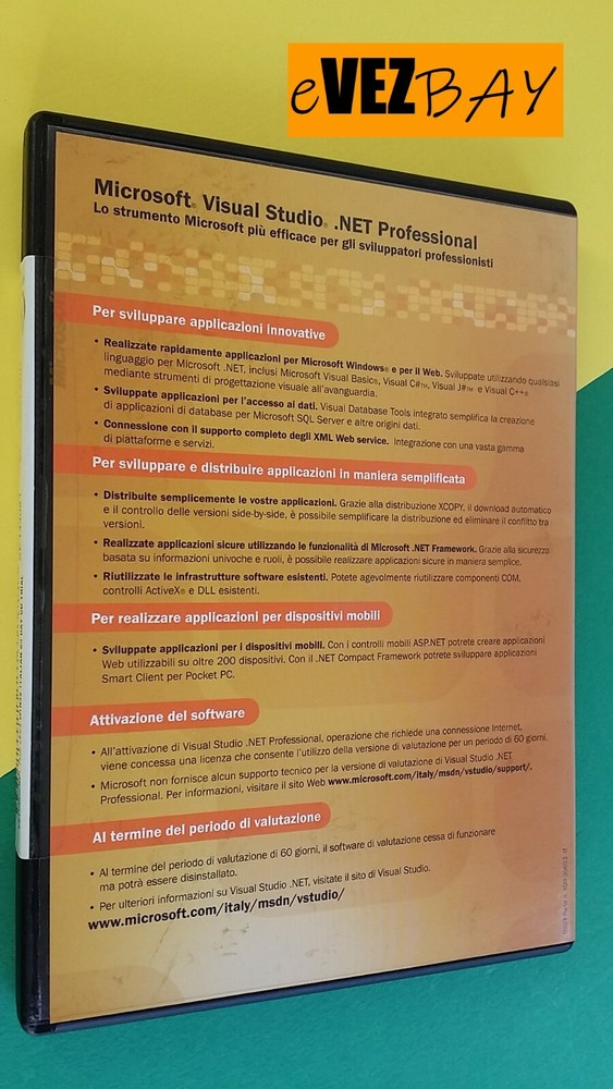 Microsoft VISUAL STUDIO.net Professional - Evaluation Version - NUOVO NEW SEALED