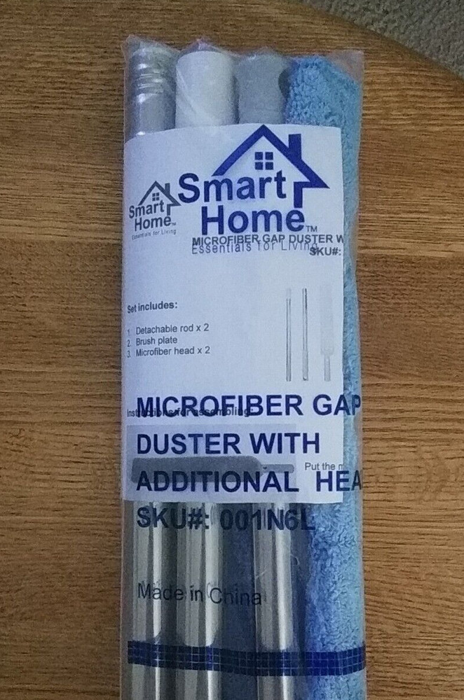 Smart Home Microfiber Gap Duster, Flexible, Collapsible Rod, Extra Duster-NEW